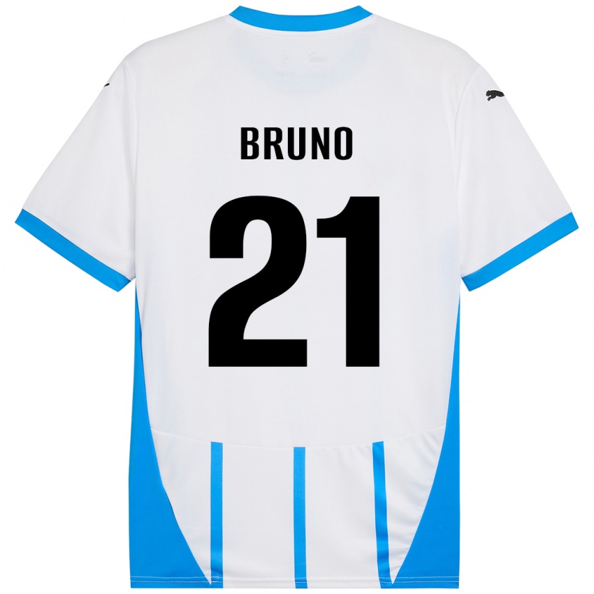 Kinderen Kevin Bruno #21 Wit Blauw Uitshirt Uittenue 2024/25 T-Shirt