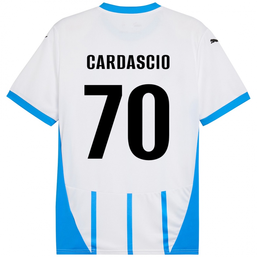 Kinderen Alessandro Cardascio #70 Wit Blauw Uitshirt Uittenue 2024/25 T-Shirt