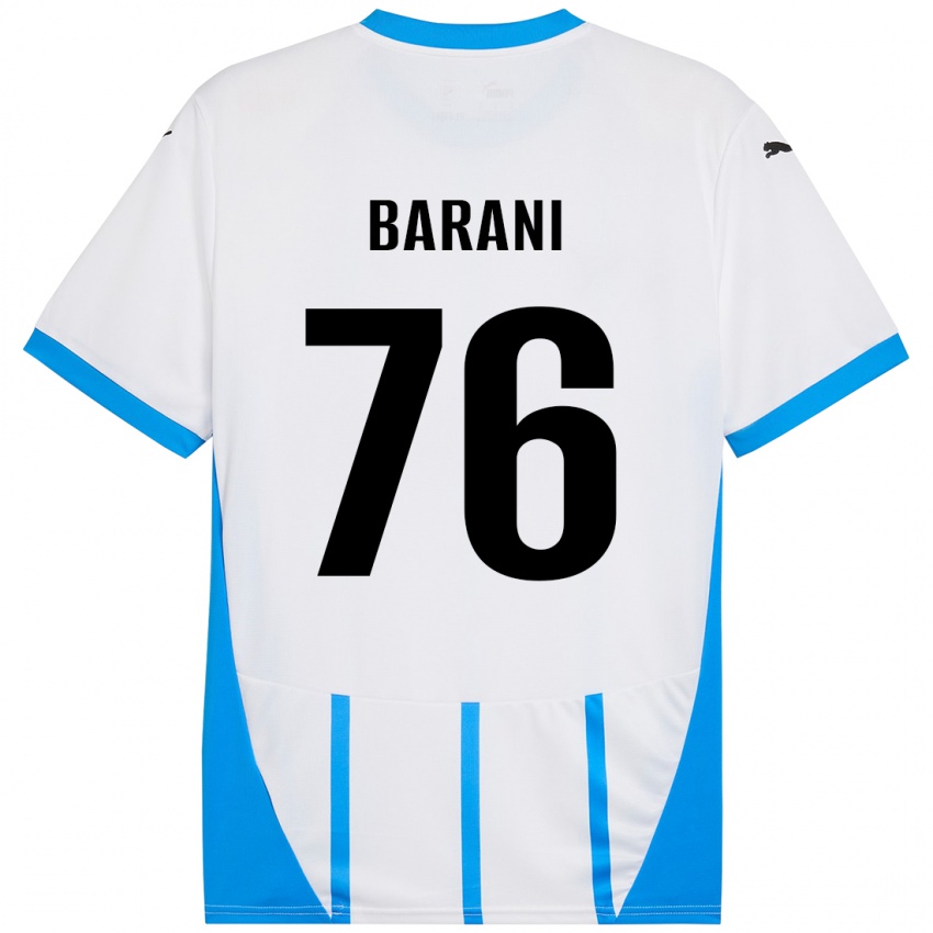 Kinderen Luca Barani #76 Wit Blauw Uitshirt Uittenue 2024/25 T-Shirt