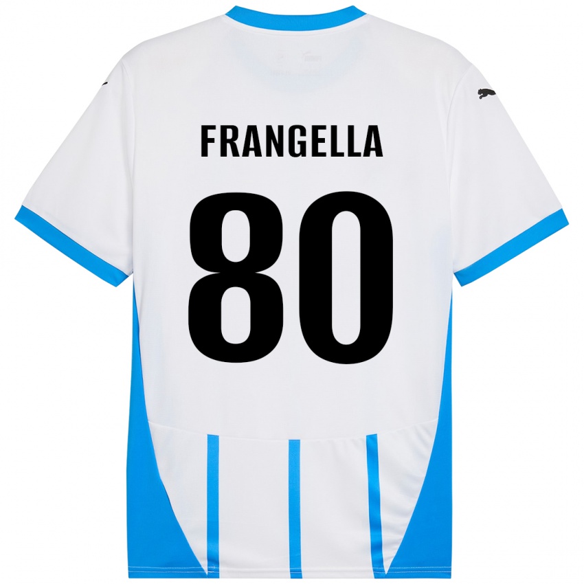 Kinderen Christian Frangella #80 Wit Blauw Uitshirt Uittenue 2024/25 T-Shirt