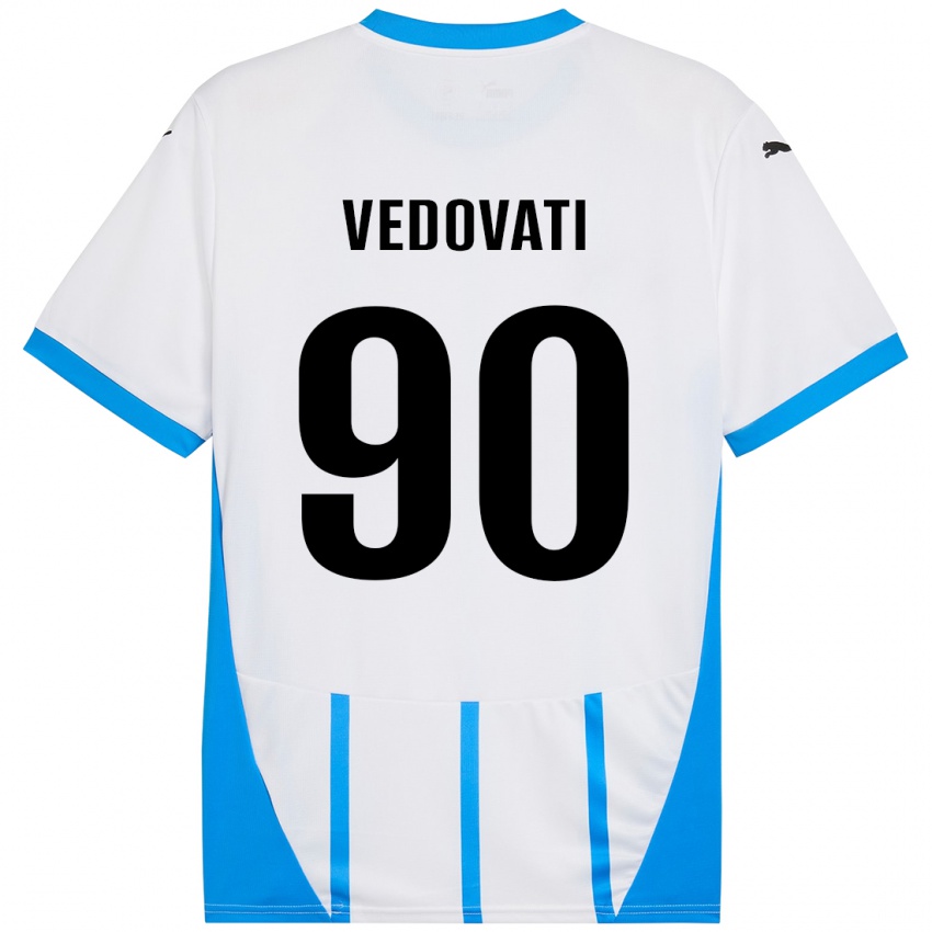 Kinderen Gabriele Vedovati #90 Wit Blauw Uitshirt Uittenue 2024/25 T-Shirt