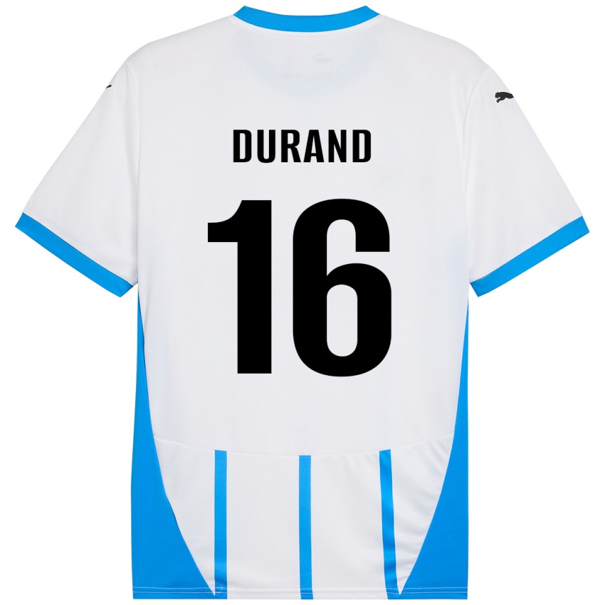 Kinderen Solène Durand #16 Wit Blauw Uitshirt Uittenue 2024/25 T-Shirt