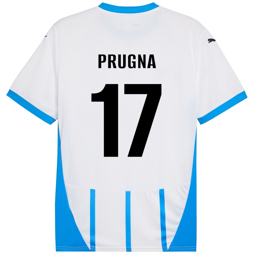 Kinderen Cecilia Prugna #17 Wit Blauw Uitshirt Uittenue 2024/25 T-Shirt