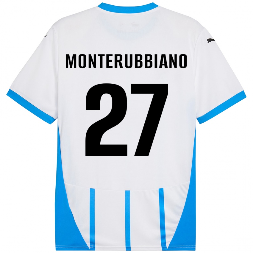 Kinderen Valeria Monterubbiano #27 Wit Blauw Uitshirt Uittenue 2024/25 T-Shirt