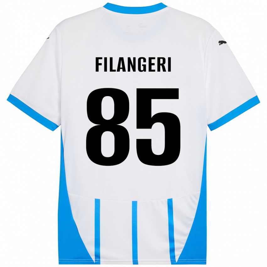 Kinderen Maria Luisa Filangeri #85 Wit Blauw Uitshirt Uittenue 2024/25 T-Shirt