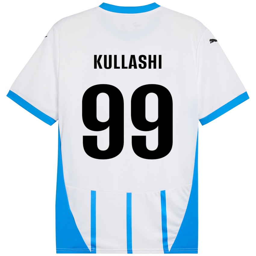 Kinderen Loreta Kullashi #99 Wit Blauw Uitshirt Uittenue 2024/25 T-Shirt