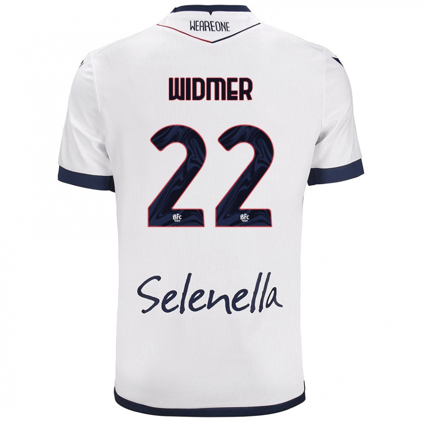 Kinderen Renato Widmer D’autilia #22 Wit Koningsblauw Uitshirt Uittenue 2024/25 T-Shirt