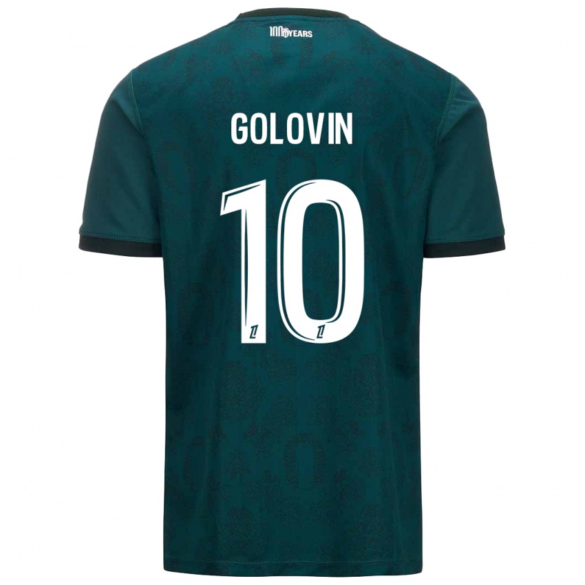 Kinderen Aleksandr Golovin #10 Donkergroen Uitshirt Uittenue 2024/25 T-Shirt