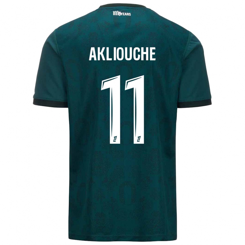 Kinderen Maghnes Akliouche #11 Donkergroen Uitshirt Uittenue 2024/25 T-Shirt