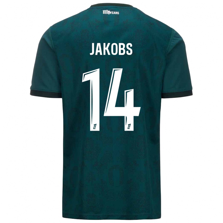 Kinderen Ismail Jakobs #14 Donkergroen Uitshirt Uittenue 2024/25 T-Shirt