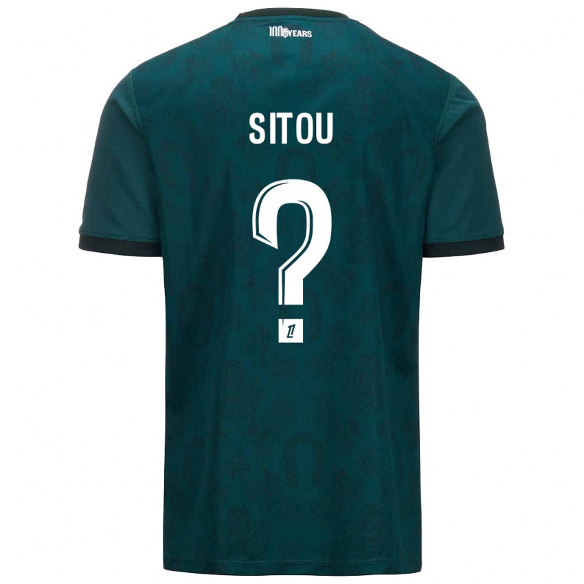 Kinderen Kévin Sitou #0 Donkergroen Uitshirt Uittenue 2024/25 T-Shirt