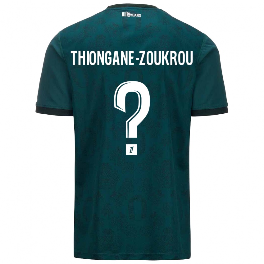 Kinderen Ackah-Tidiane Thiongane-Zoukrou #0 Donkergroen Uitshirt Uittenue 2024/25 T-Shirt