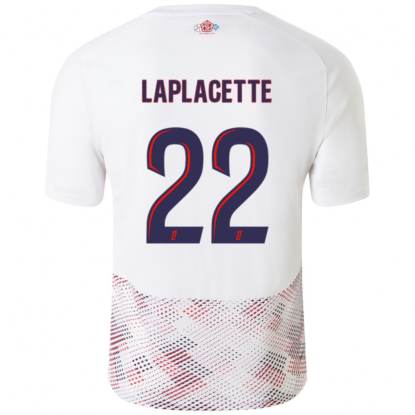 Kinderen Tess Laplacette #22 Wit Koningsblauw Uitshirt Uittenue 2024/25 T-Shirt