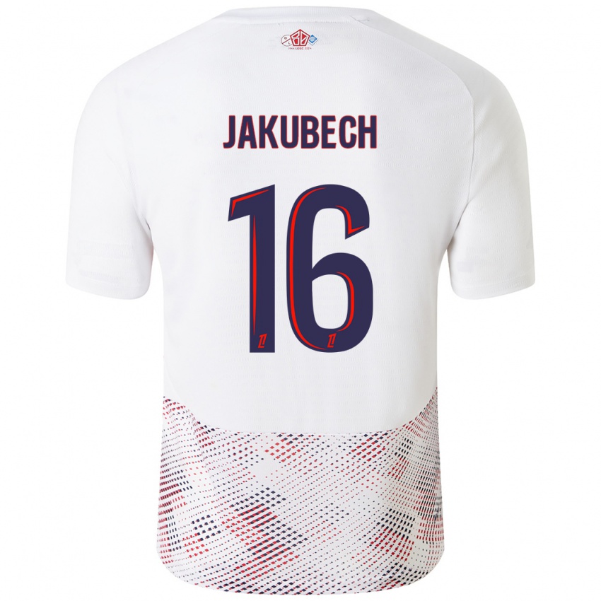 Kinderen Adam Jakubech #16 Wit Koningsblauw Uitshirt Uittenue 2024/25 T-Shirt