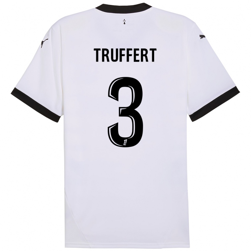 Kinderen Adrien Truffert #3 Wit Zwart Uitshirt Uittenue 2024/25 T-Shirt