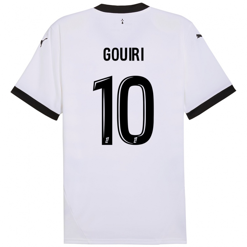 Kinderen Amine Gouiri #10 Wit Zwart Uitshirt Uittenue 2024/25 T-Shirt