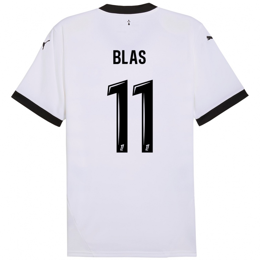 Kinderen Ludovic Blas #11 Wit Zwart Uitshirt Uittenue 2024/25 T-Shirt