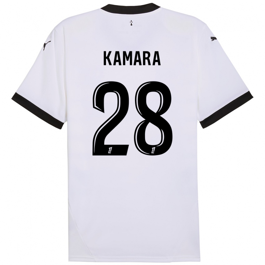 Kinderen Glen Kamara #28 Wit Zwart Uitshirt Uittenue 2024/25 T-Shirt