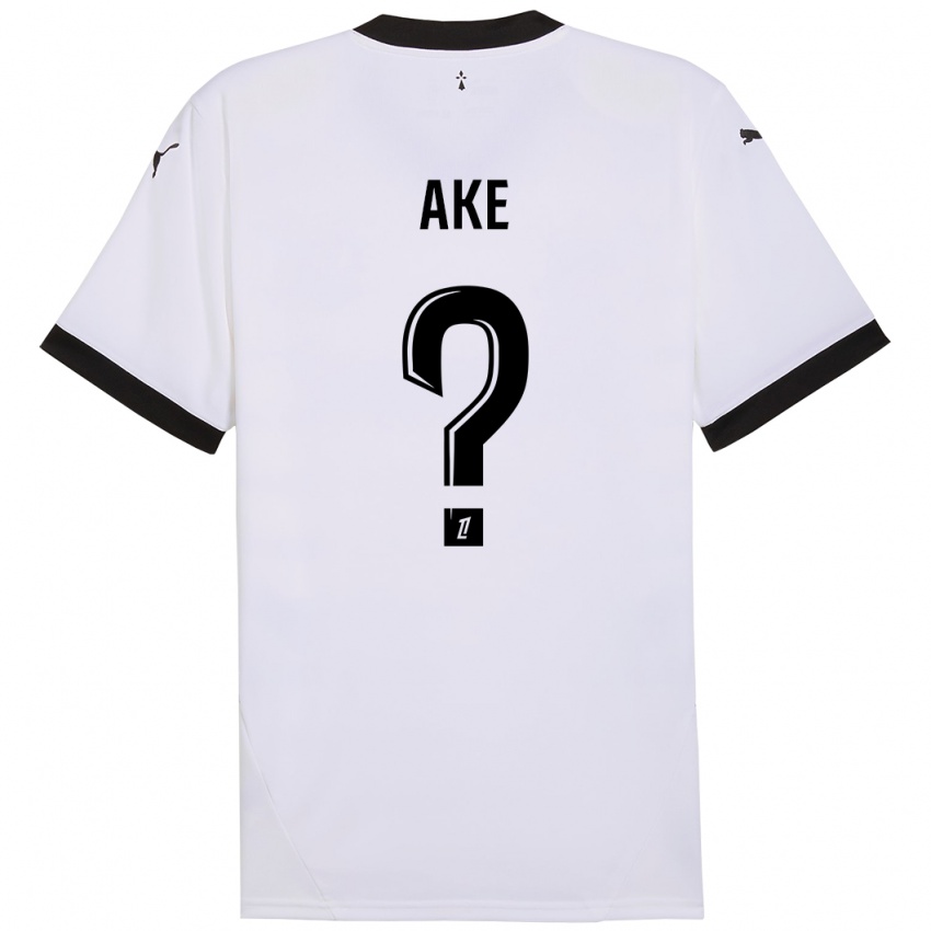 Kinderen Junior Ake #0 Wit Zwart Uitshirt Uittenue 2024/25 T-Shirt