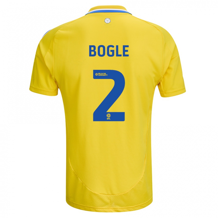 Kinderen Jayden Bogle #2 Geel Blauw Uitshirt Uittenue 2024/25 T-Shirt