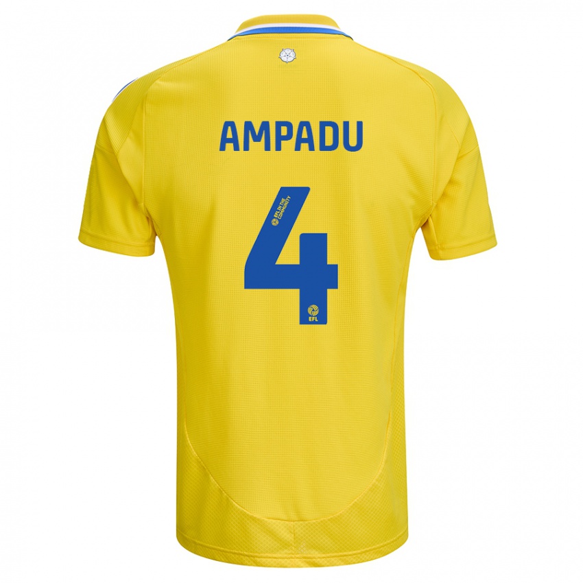 Kinderen Ethan Ampadu #4 Geel Blauw Uitshirt Uittenue 2024/25 T-Shirt