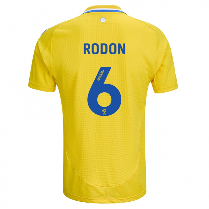 Kinderen Joe Rodon #6 Geel Blauw Uitshirt Uittenue 2024/25 T-Shirt