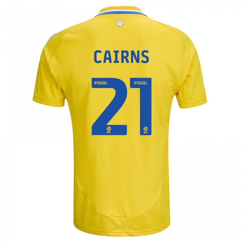 Kinderen Alex Cairns #21 Geel Blauw Uitshirt Uittenue 2024/25 T-Shirt