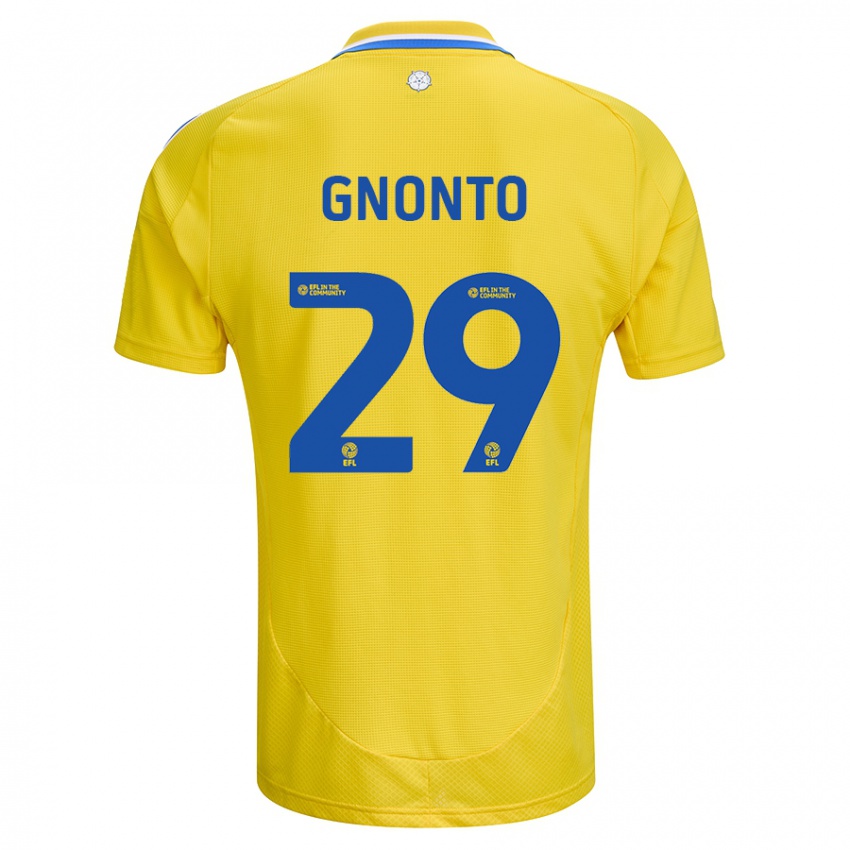 Kinderen Wilfried Gnonto #29 Geel Blauw Uitshirt Uittenue 2024/25 T-Shirt