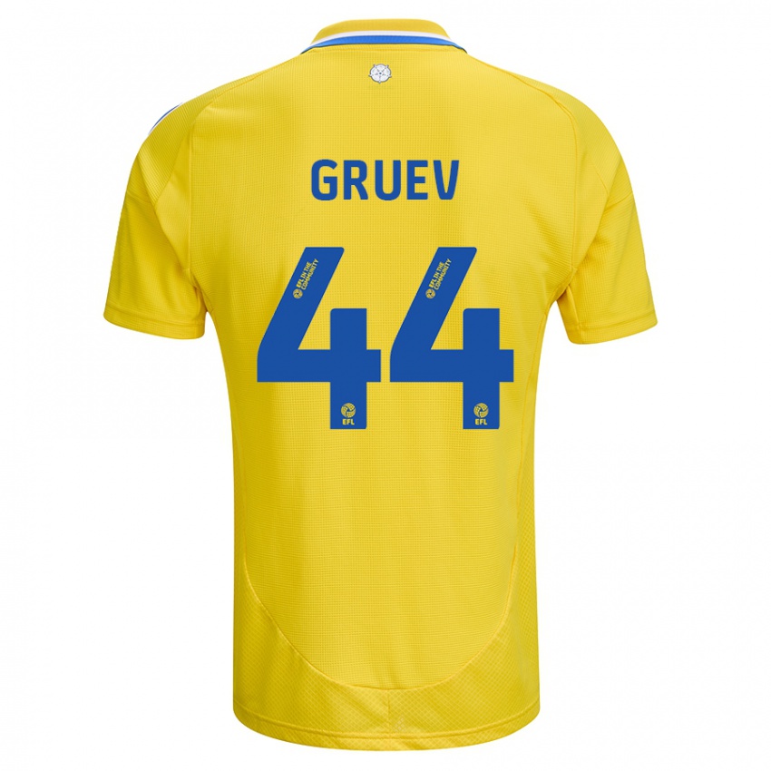 Kinderen Ilia Gruev #44 Geel Blauw Uitshirt Uittenue 2024/25 T-Shirt