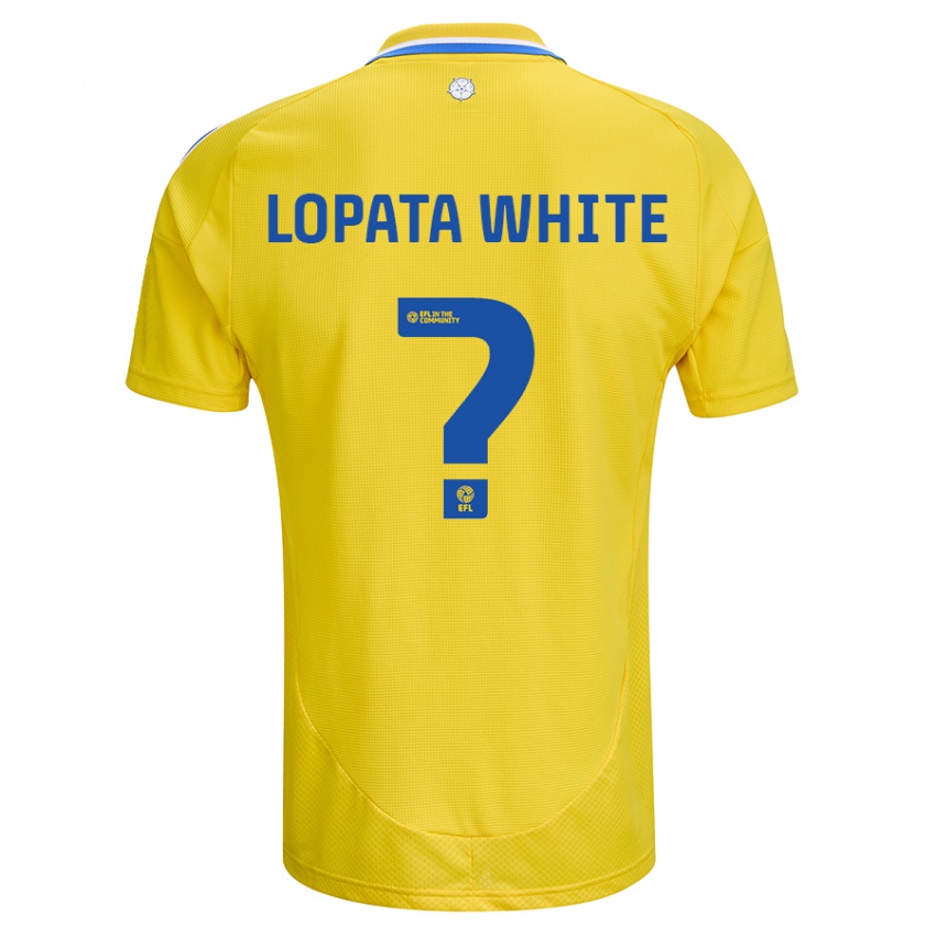 Kinderen Reuben Lopata-White #0 Geel Blauw Uitshirt Uittenue 2024/25 T-Shirt