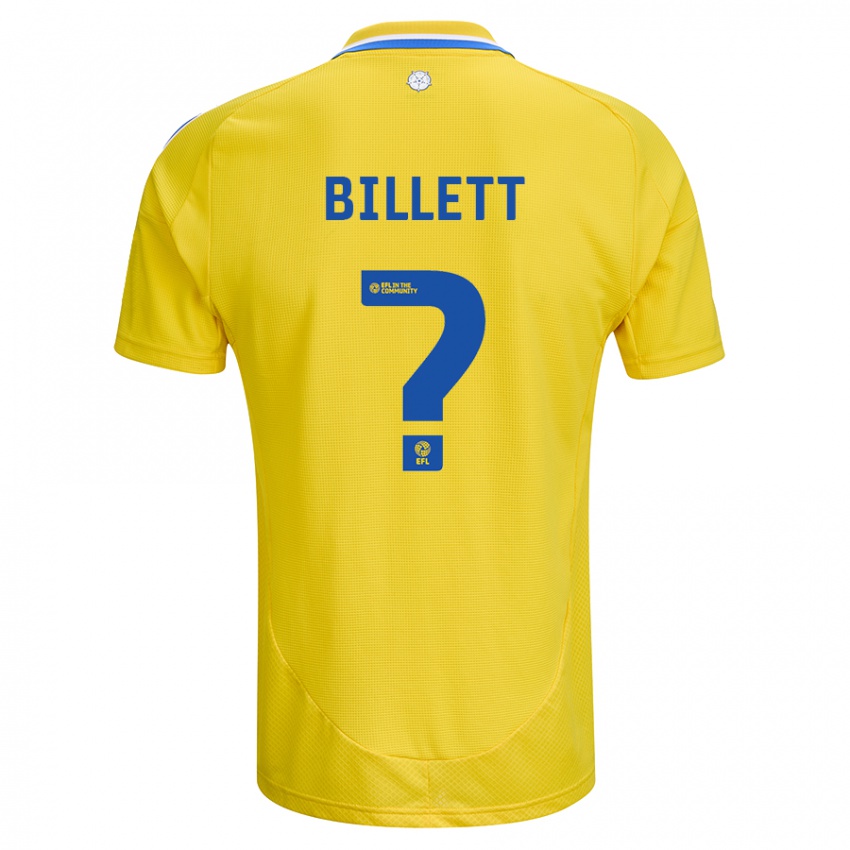 Kinderen Joe Billett #0 Geel Blauw Uitshirt Uittenue 2024/25 T-Shirt