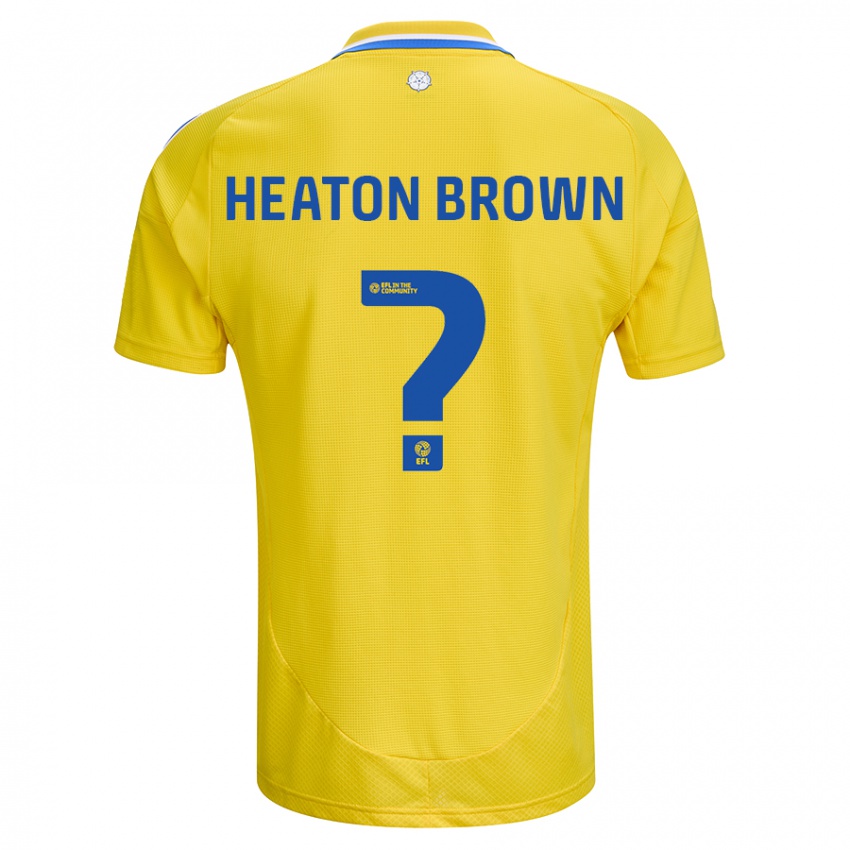 Kinderen Heaton Brown #0 Geel Blauw Uitshirt Uittenue 2024/25 T-Shirt