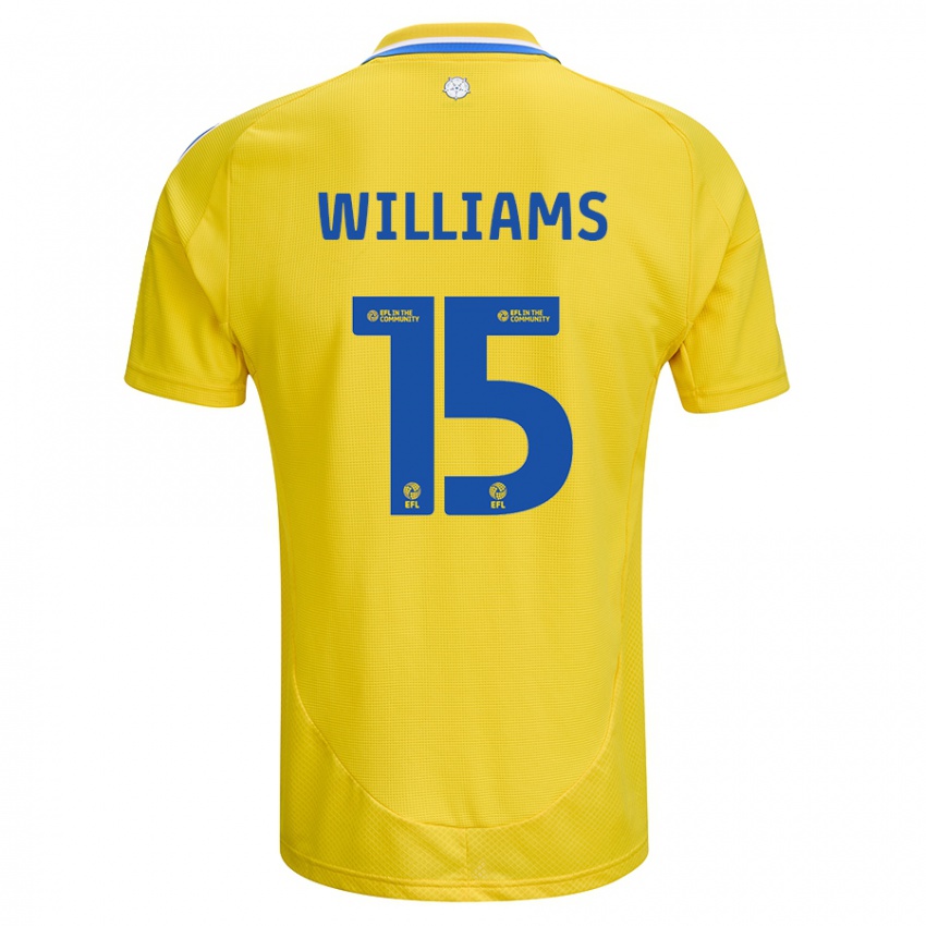 Kinderen Paige Williams #15 Geel Blauw Uitshirt Uittenue 2024/25 T-Shirt