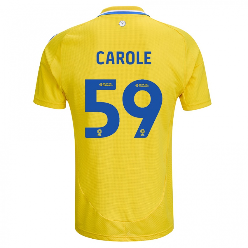 Kinderen Keenan Carole #59 Geel Blauw Uitshirt Uittenue 2024/25 T-Shirt