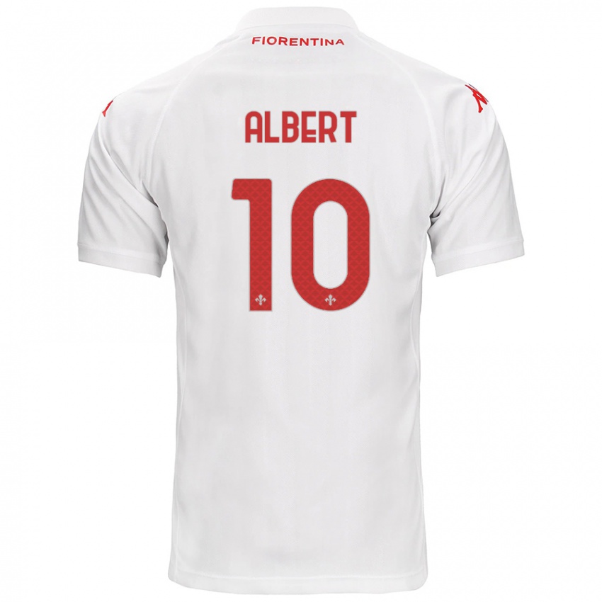 Kinderen Albert Gudmundsson #10 Wit Uitshirt Uittenue 2024/25 T-Shirt