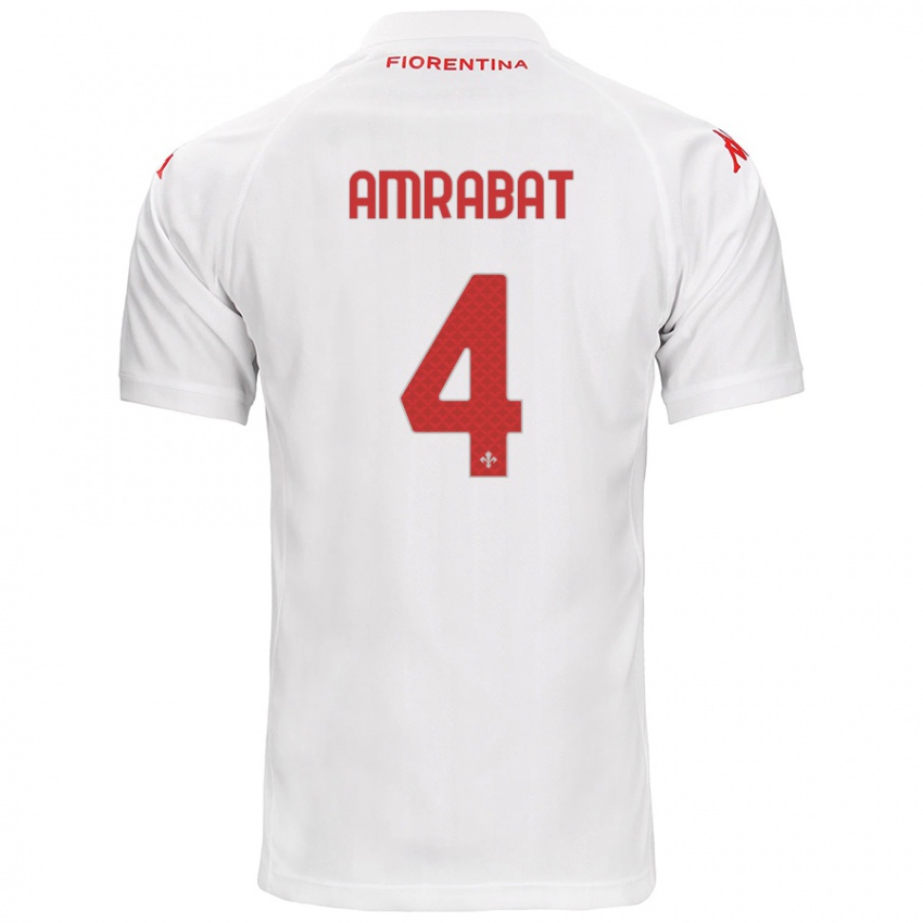 Kinderen Sofyan Amrabat #4 Wit Uitshirt Uittenue 2024/25 T-Shirt