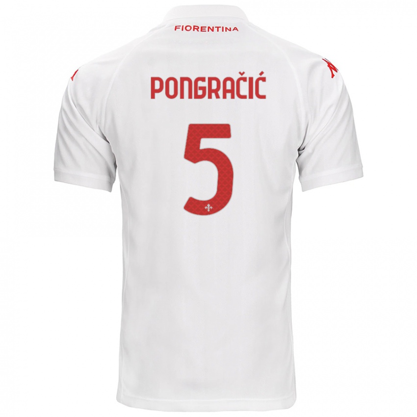 Kinderen Marin Pongračić #5 Wit Uitshirt Uittenue 2024/25 T-Shirt