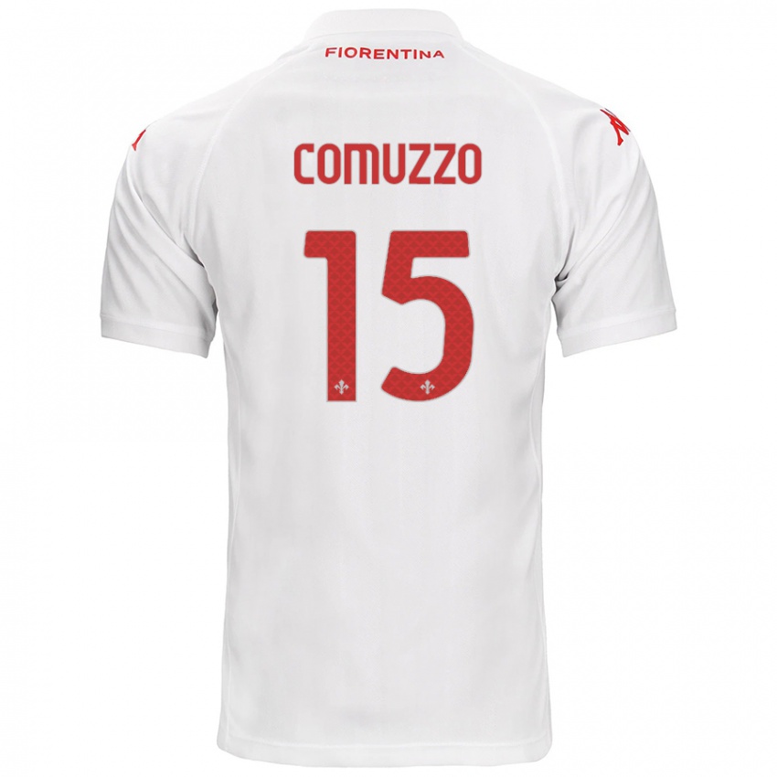 Kinderen Pietro Comuzzo #15 Wit Uitshirt Uittenue 2024/25 T-Shirt