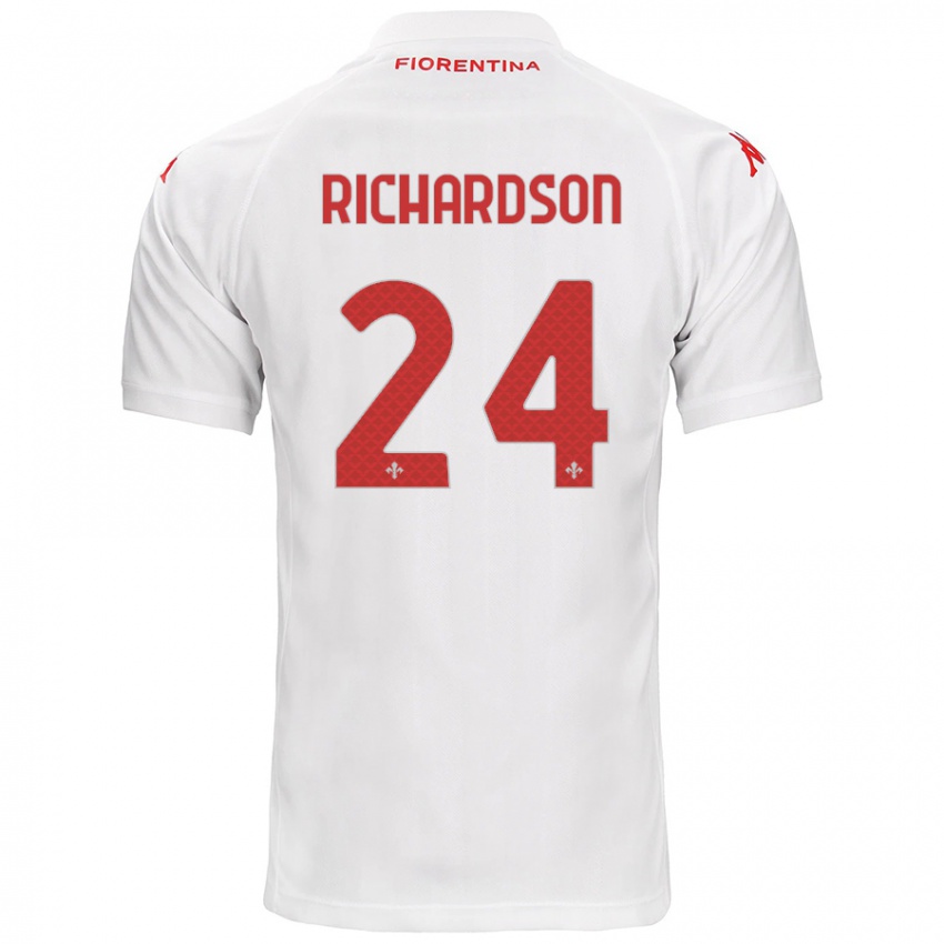 Kinderen Amir Richardson #24 Wit Uitshirt Uittenue 2024/25 T-Shirt