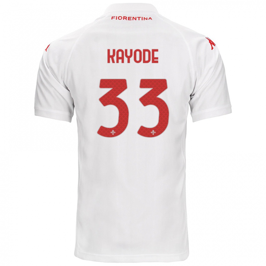 Kinderen Michael Kayode #33 Wit Uitshirt Uittenue 2024/25 T-Shirt