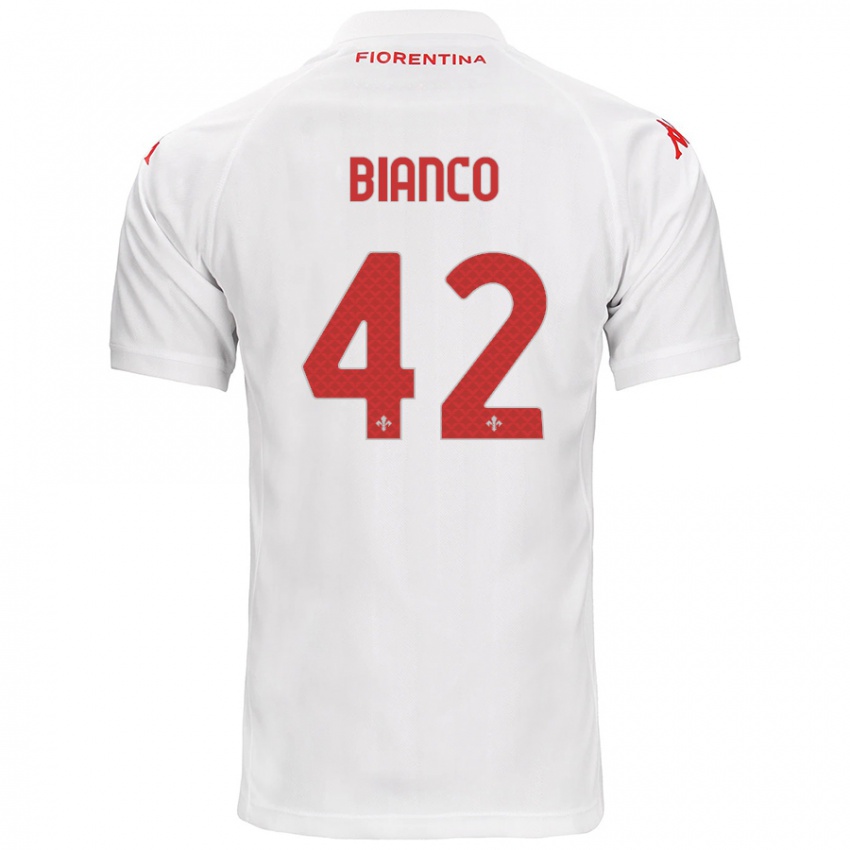 Kinderen Alessandro Bianco #42 Wit Uitshirt Uittenue 2024/25 T-Shirt