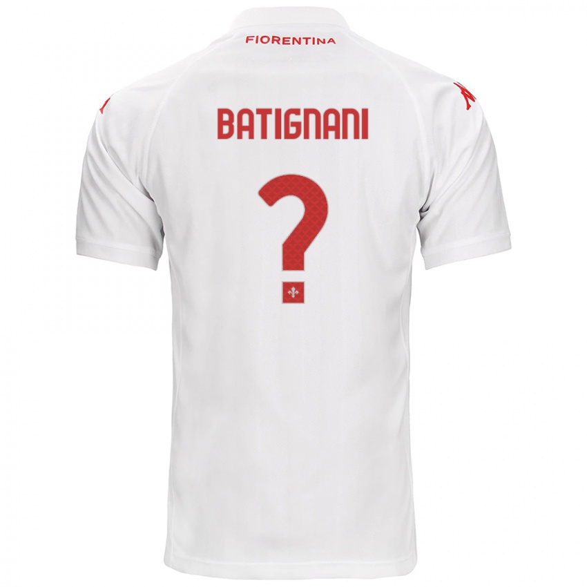 Kinderen Francesco Batignani #0 Wit Uitshirt Uittenue 2024/25 T-Shirt