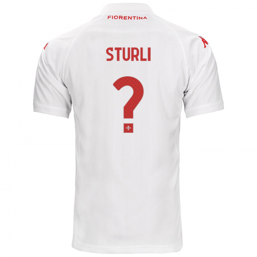 Kinderen Edoardo Sturli #0 Wit Uitshirt Uittenue 2024/25 T-Shirt