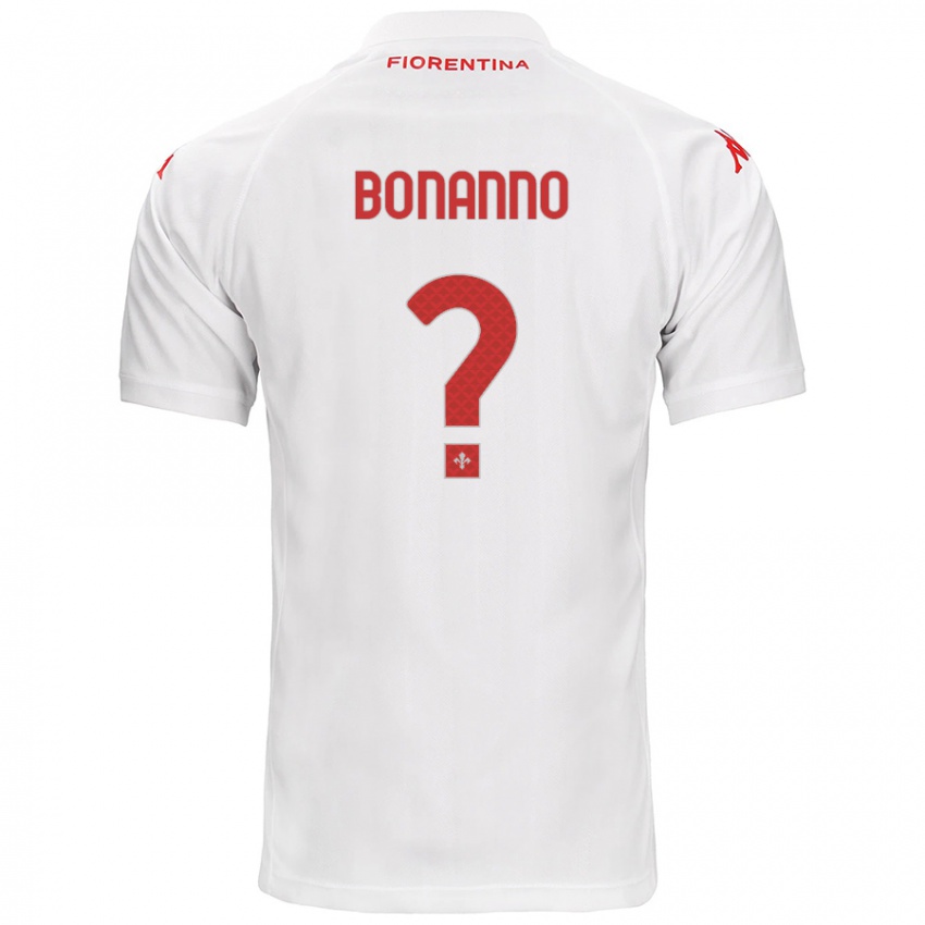 Kinderen Piergiorgio Bonanno #0 Wit Uitshirt Uittenue 2024/25 T-Shirt