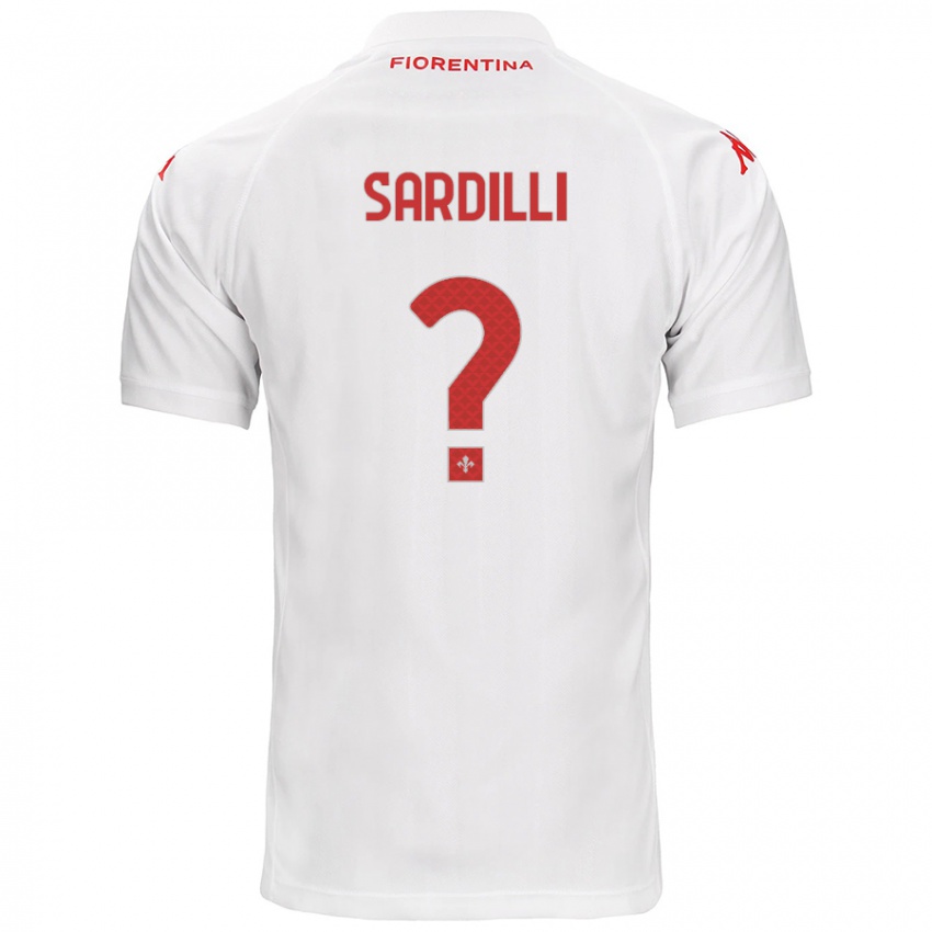 Kinderen Davide Sardilli #0 Wit Uitshirt Uittenue 2024/25 T-Shirt