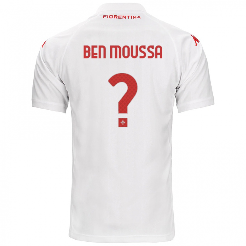 Kinderen Mehdi Ben Moussa #0 Wit Uitshirt Uittenue 2024/25 T-Shirt