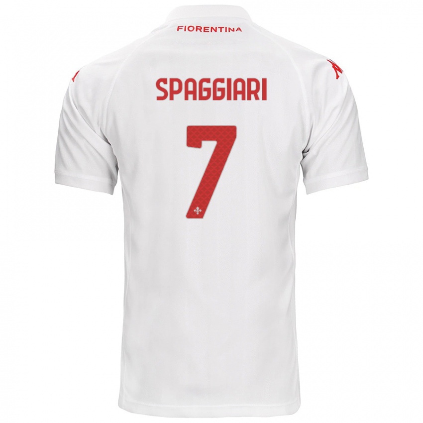 Kinderen Riccardo Spaggiari #7 Wit Uitshirt Uittenue 2024/25 T-Shirt