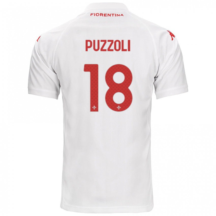 Kinderen Giorgio Puzzoli #18 Wit Uitshirt Uittenue 2024/25 T-Shirt