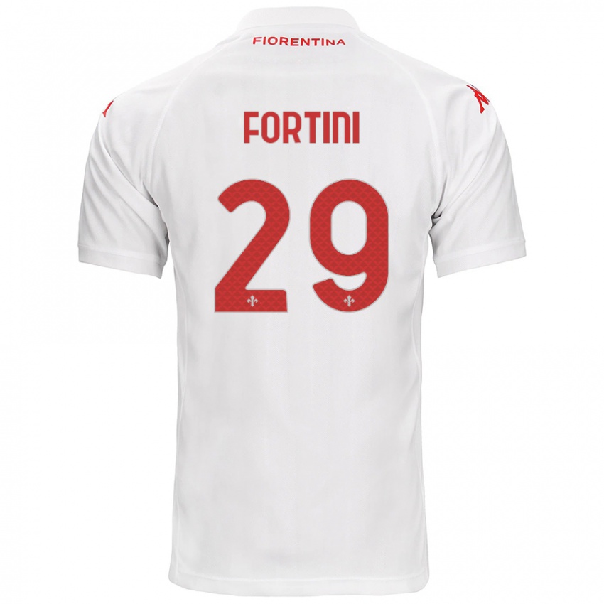 Kinderen Niccolò Fortini #29 Wit Uitshirt Uittenue 2024/25 T-Shirt