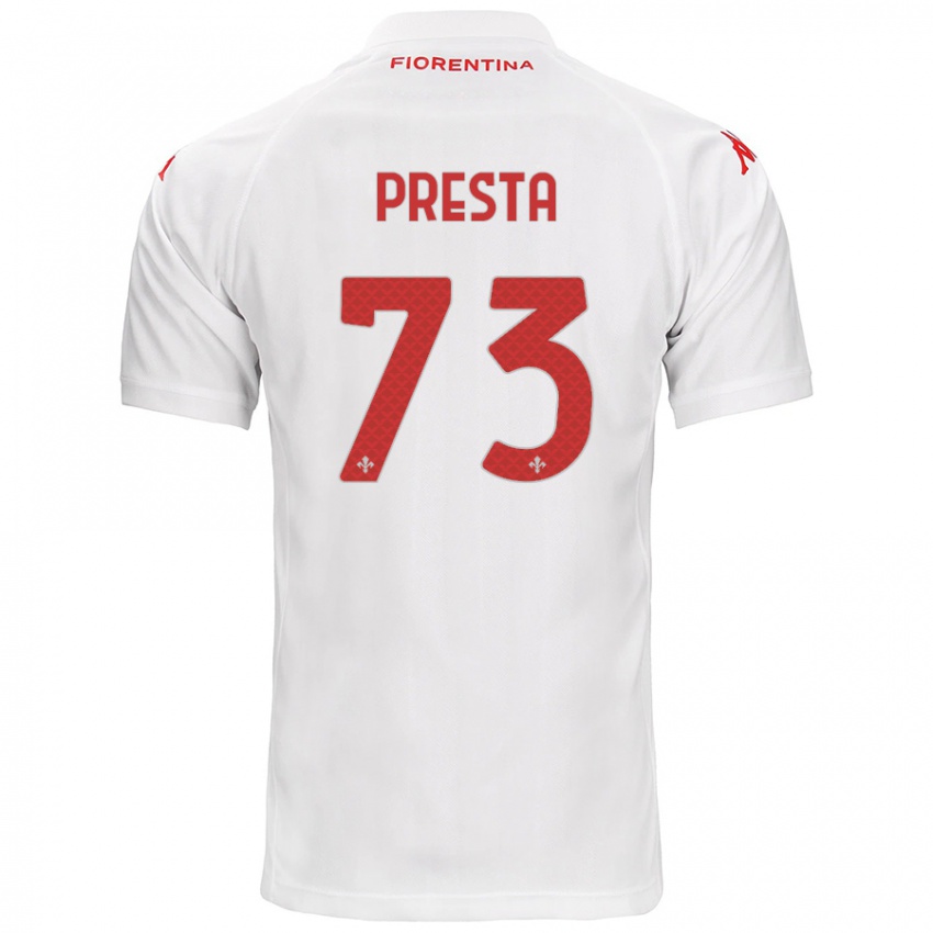 Kinderen Francesco Presta #73 Wit Uitshirt Uittenue 2024/25 T-Shirt